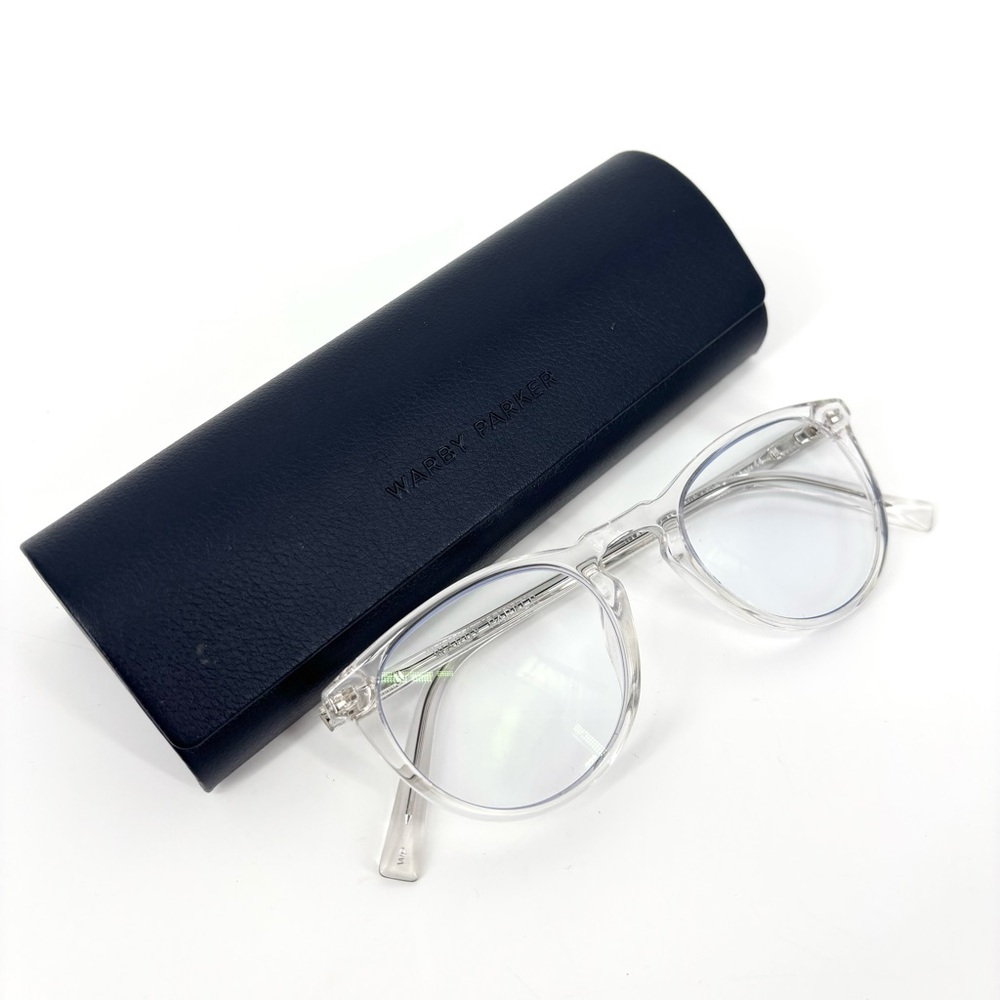 Warby Parker Haskell 500 M 49-22-145 Crystal Clear Frames Glasses‎